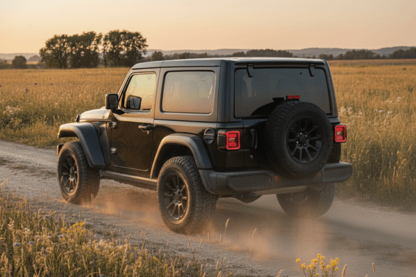 Jeep mit Rückleuchten